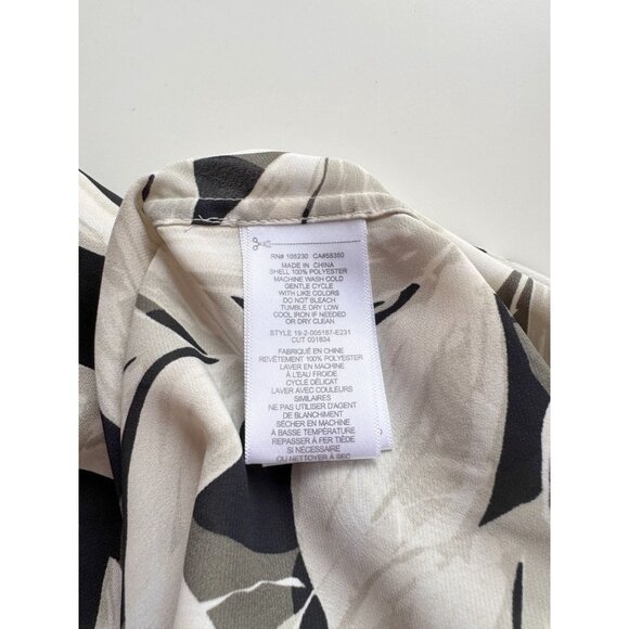 EQUIPMENT Slim Signature Leaf Print Crepe De Chine Button Up Shirt, Size L - Picture 12 of 13